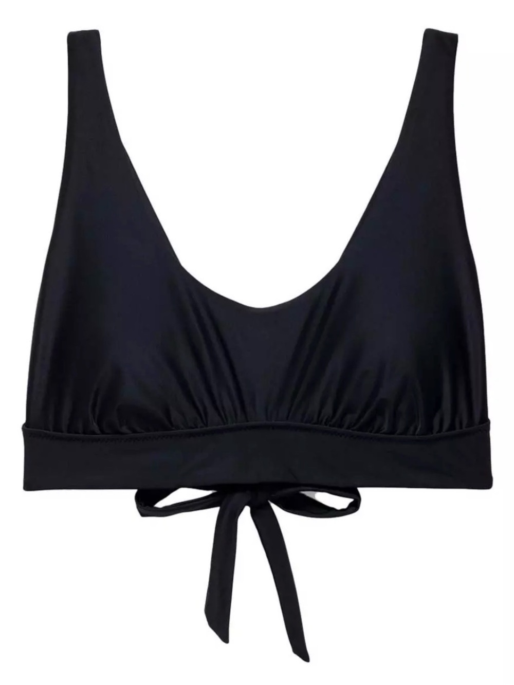 Prana Black Mallorca Swim Top. Tie Back.